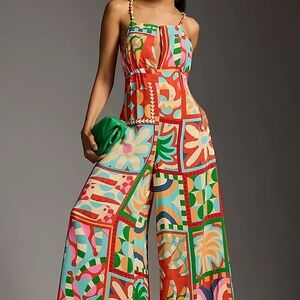 FARM Rio Halter Cut Out Jumpsuit